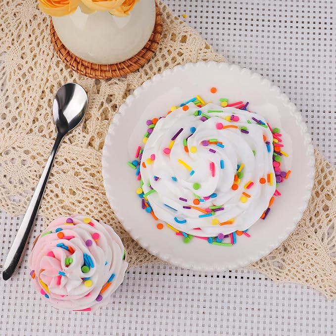 Rainbow Sprinkles for Cake Decorating, Colorful Crispy Jimmies and Confetti Sprinkles for Baking Cake Cupcake Cookies Ice Cream Topping