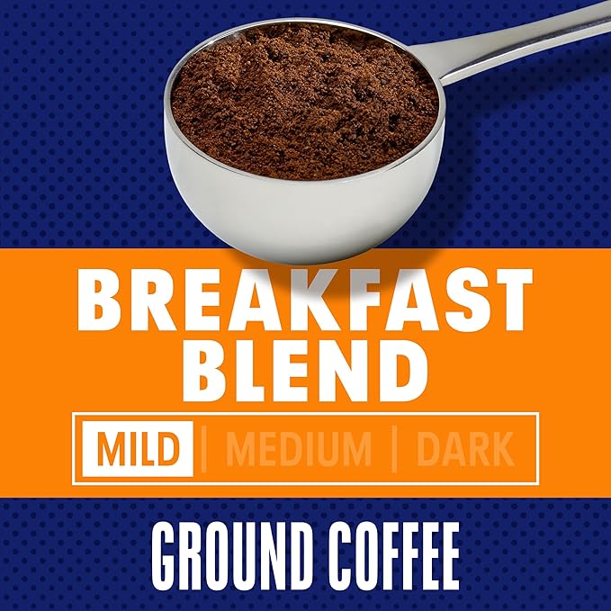Maxwell House Breakfast Blend Mild Roast Ground Coffee, 25.6 oz Canister