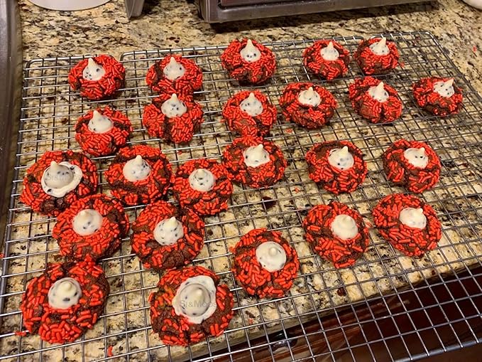 SE Si&Moos Red Sprinkles Edible Red Jimmies Soft Jimmy Sprinkles Halloween Cake Decorations Christmas Cookie Decorations for Cake Decorating, Ice Cream Toppings & Baking 2.75 OZ