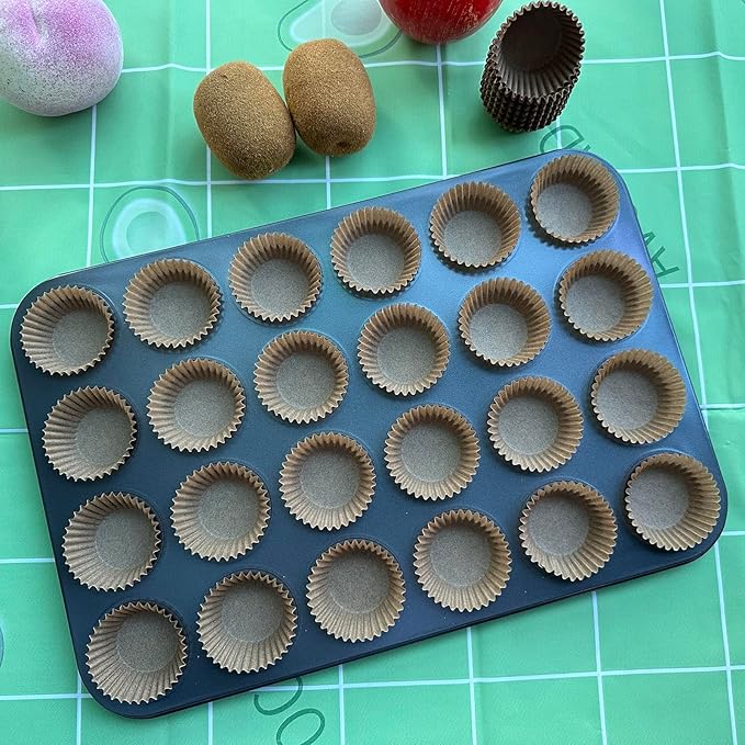 1000-Count Natural Mini Cupcake Liners Small Muffin Liners No Smell Premium Greaseproof Paper Cupcake Wrappers Baking Cups (1.35 Inch Bottom Dia.)