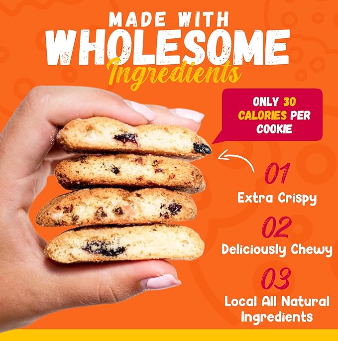 Cooper Street Twice Baked Biscotti Cookies Variety Pack - 5 Pack (5oz Each) - Light and Crispy Coffee Cookies 5 Flavors Assortment - Low-Calorie Snacks for Adults & Kids - Dairy & Peanut Free, Kosher