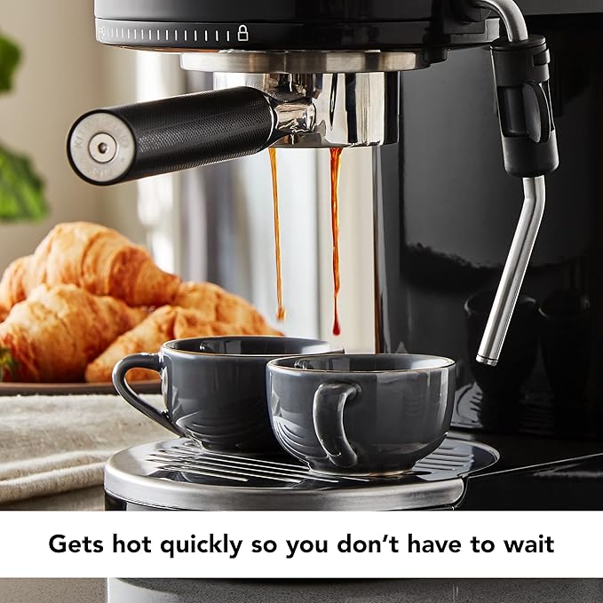 KitchenAid Metal Semi-Automatic Espresso Machine - KES6503,Black, 1.4 Liters