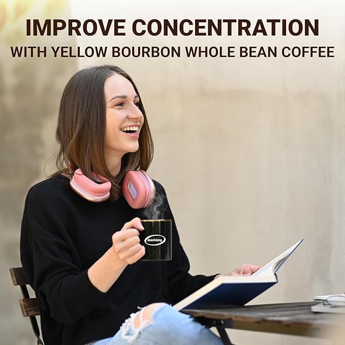 doanhdang - 17 Oz Premium Yellow Bourbon Whole Bean Coffee, 100% Medium Roast, Rich Flavor for Espresso Shot and Brew, Origin from Vietnam, Whole Med Roast Beans, Pack of 1, Phin Filter Included