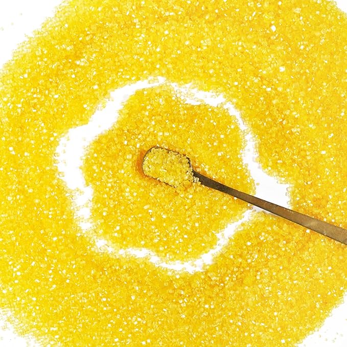 Yellow Sanding Sugar Sprinkles, Food Grade 150g, Edible Sprinkles for cupcake decorating, Cake Toppers, Sprinkles Decoration, Ice Cream, Wedding Party Valentines Halloween Christmas Supplies