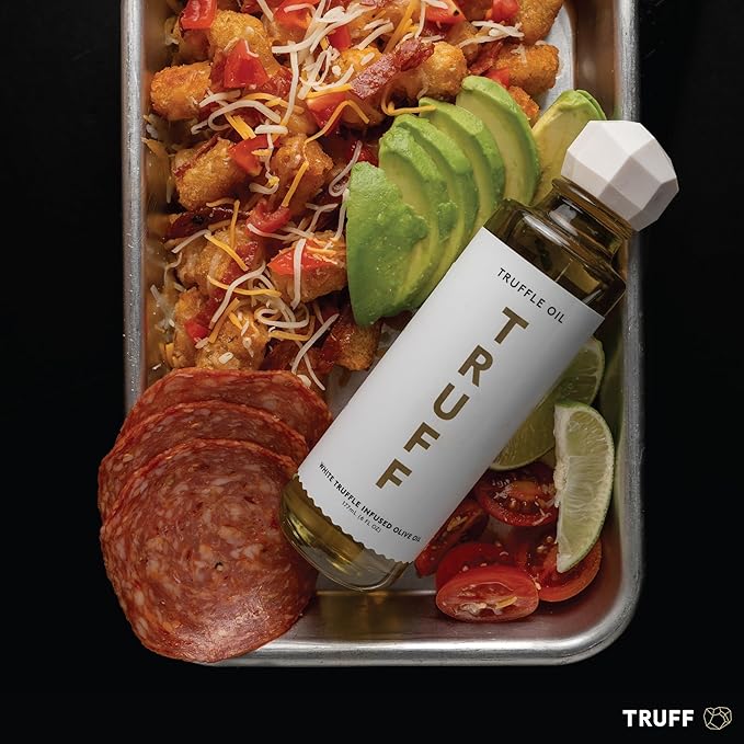 TRUFF White Truffle Oil - White Truffle Infused Olive Oil - Gourmet Dressing, Seasoning, Marinade, or Drizzle, Non-GMO, Gluten-Free, 5.6 fl.oz
