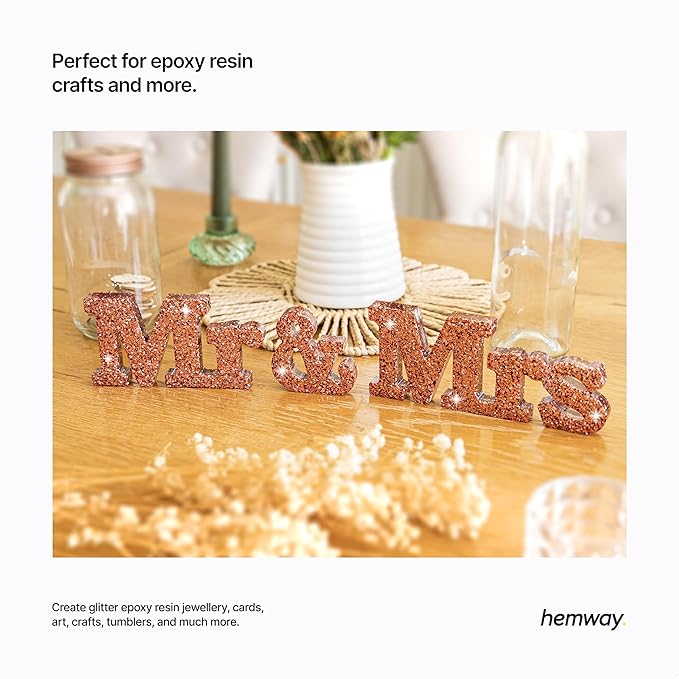 Hemway Premium Glitter Shaker - Rose Gold | 130g Chunky Metallic Flake Sequins for Resin & Epoxy Crafts | Craft Supplies for Tumblers, Festival, Art