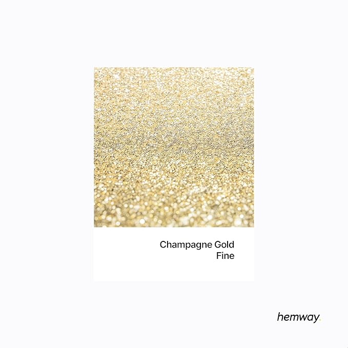 Hemway Premium Glitter Shaker - Champagne Gold | 130g Fine Metallic Flake Sequins for Resin & Epoxy Crafts | Craft Supplies for Tumblers, Festival, Art