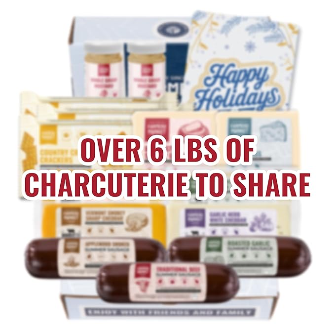 Farmers Market, Gluten Free, Keto, Paleo, Low Sodium, Zero Sugar, Christmas Charcuterie Board, Holiday Meat and Cheese Gift Baskets, Heritage Collection