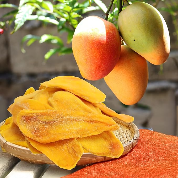 Anna and Sarah Extra Low Sugar Added Dried Mango Slices 16 Oz - Delicious Texture Soft & Juicy - Naturally Ripened Fruits - Gluten Free - Non GMO - Kosher - Natural Source of Vitamin C, 1 Lb