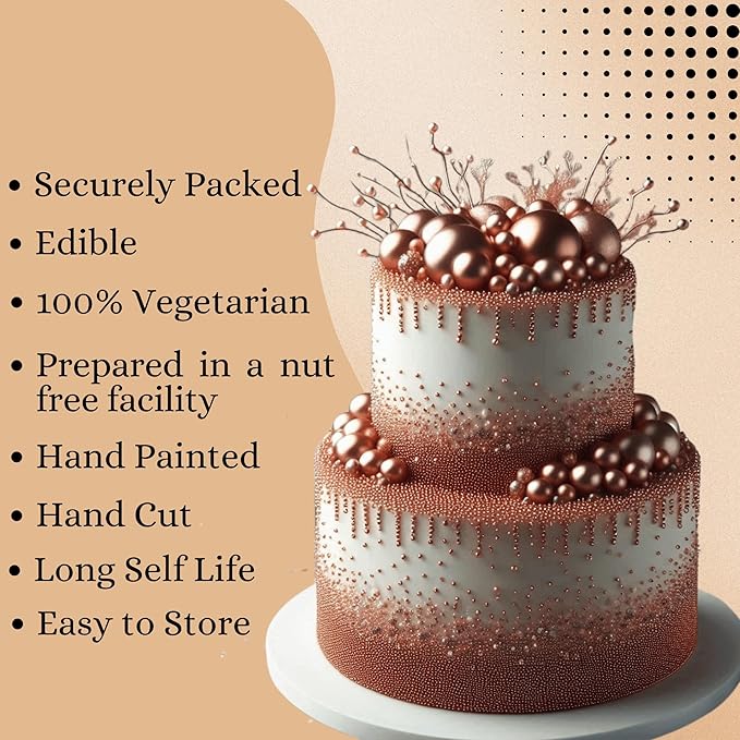 Confect Bronze Sprinkles ??Edible Sprinkles for Cake, Cupcake, Cookie & Dessert Decoration | Vegan, Gluten-Free, Soy-Free, Dairy-Free, Palm Oil-Free- 4.2 Oz