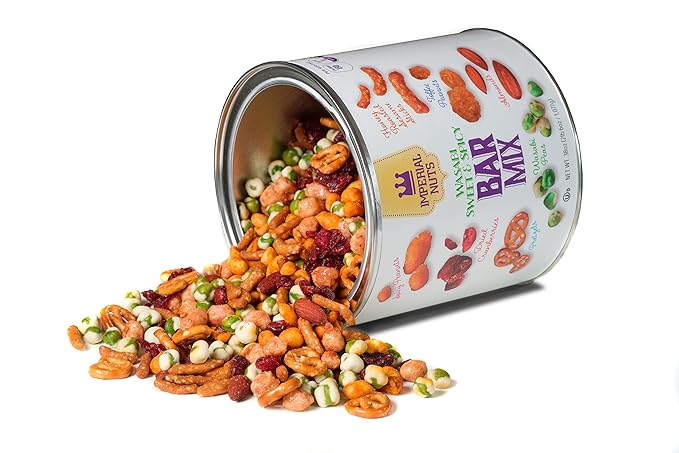 Imperial Mixed Nuts Bar Mix - Tasty Nut Snack for Any Occasion - Wasabi Peas, Almonds, Pretzels, Honey Roasted Sesame Sticks, Dried Cranberries, Spicy & Toffee Peanuts (Wasabi Sweet & Spicy)