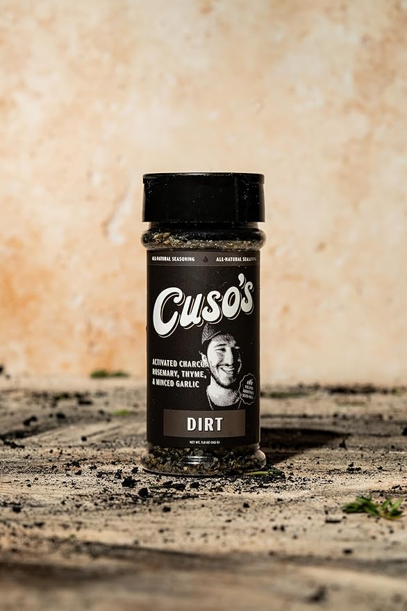 Cuso’s Dirt® BBQ Seasoning - Dirt Rub - Bold Steak & Brisket Seasoning for Smoking - Dry Rub for Meat - Steak Seasonings, Beef Rubs for Smoking & BBQ - 5 oz bottle