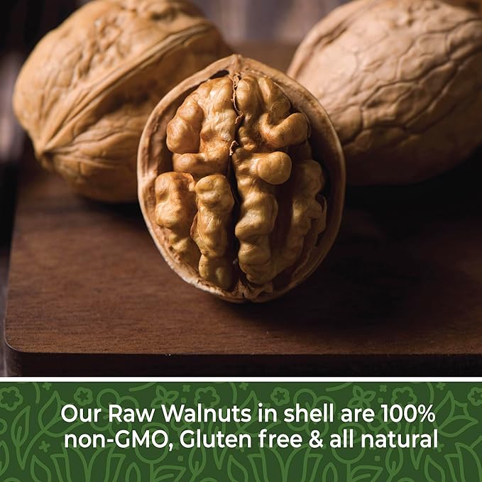 Herbaila Walnuts in Shell 1lb, Walnuts Whole. Raw Walnuts Unsalted, Easy to Crack, Perfect for Snacking, Cooking or Baking, Packed in USA Whole Walnuts in Shell 16oz.