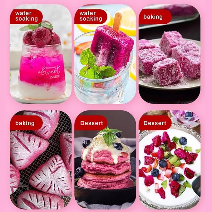 Freeze-Dried Diced Dragon Fruit Snack - 4.23 Oz,Freeze-Dried Pitaya grain (Dragonfruit) dragon fruit,freeze dried dragonfruit