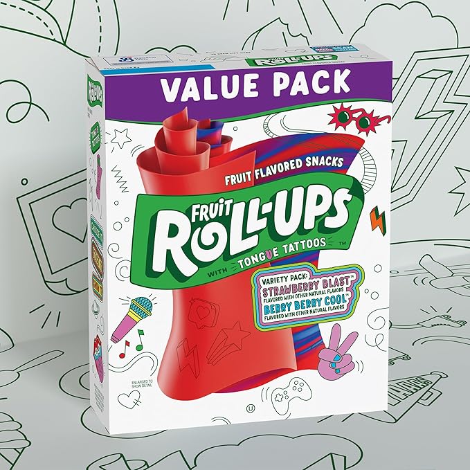 Fruit Roll-Ups Fruit Flavored Snacks, Variety Value Pack, 20 Ct, 10 oz
