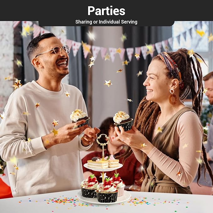 EUSOAR Disposable Ramekins, 200pcs 5oz Aluminum Cupcake Baking Cups Reusable, Mini Muffin Cups Cupcake Liners with Lids, Creme Brulee Containers Mold Tin, for Party Family Gathering Shower Catering