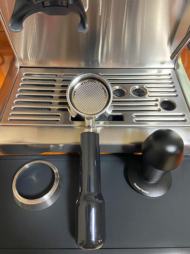 51mm Bottomless Portafilter Compatible with DeLonghi EC680 and EC685 Espresso Machine Stainless Steel Portafilter Along with Espresso Filter Basket Coffee Bottomless ABS Plastic