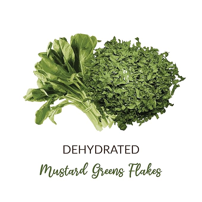 SHROOTS Dehydrated Mustard Green Leaves (Sarso) Flakes Pure Vegetarian Gluten-Free No Added Salt Easy Cooking Machine Dried Vegetables with Natural Aroma Ideal for Everyday Meals 1.06 oz, Pack of 1