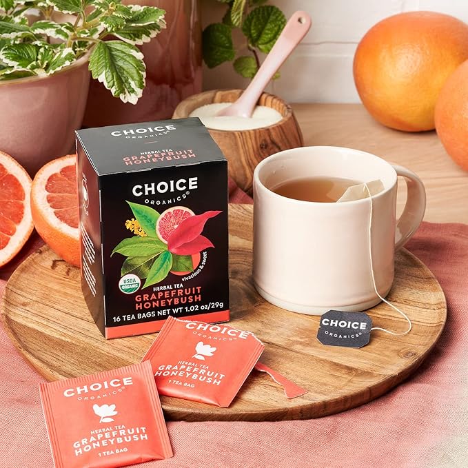 Choice Organic Teas - Herbal Tea Variety Pack Sampler - Includes Rooibos, Grapefruit Honeybush, and Mint Sage Organic Teas - 48 Tea Bags (Pack of 3)