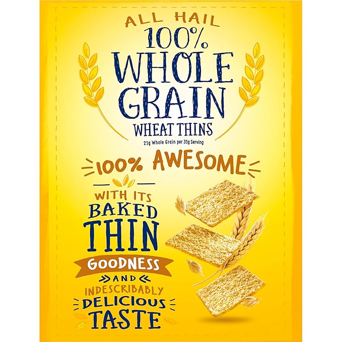 Wheat Thins Original Snacks, Whole Grain Wheat Crackers, Bulk Snack Crackers, Family Size, 6 - 14 oz Boxes
