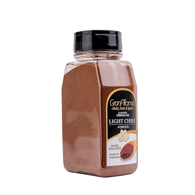 GranAroma Light Chili Powder, Chilis & Dry Rubs, Flavorful, Light Taste (8.8 Ounce)