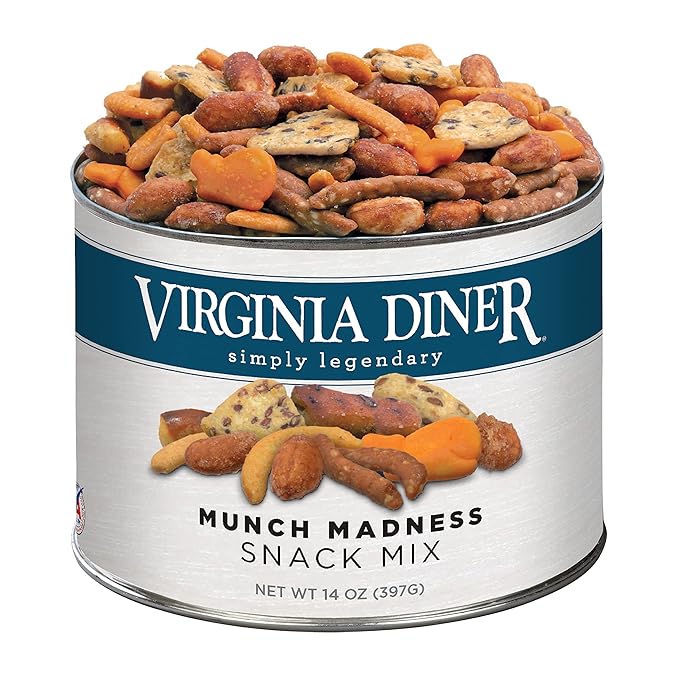 Virginia Diner Munch Madness Sweet and Savory Gourmet Snack Virginia Peanuts Gift Set with Sesame Sticks 18 Ounce (Pack of 1) Honey Cheddar Crunch Mix