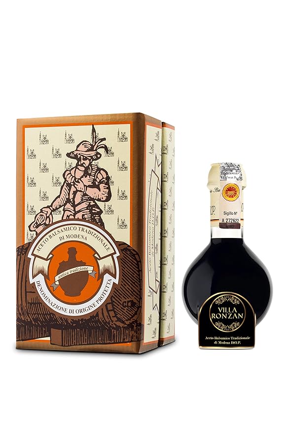 Balsamic Vinegar of Modena Traditional 12 year old DOP certified. Aceto Balsamico Tradizionale Affinato from Villa Ronzan The Balsamic Guy.