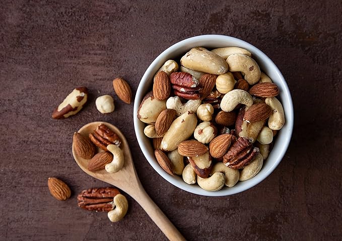Food to Live Organic Deluxe Unsalted Nuts Mix, 16 Pounds ??A Blend of Dry Roasted Organic Raw Pecans, Cashews, Hazelnuts, Almonds, and Brazil Nuts. Non-GMO, Oven Roasted, No Oil Added, Kosher, Vegan