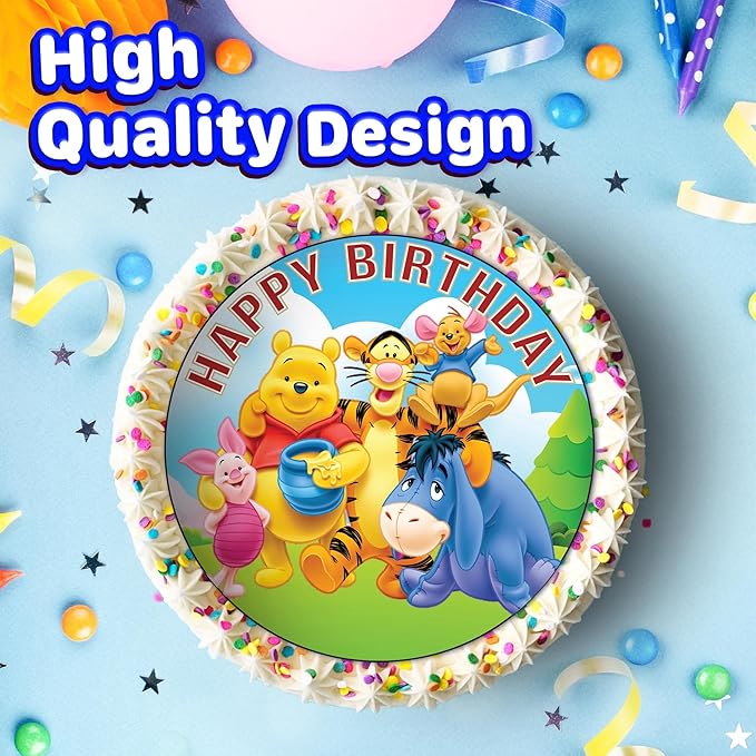 7.5 Inch Edible Cake Toppers ??Happy Choices (Honey Bear)