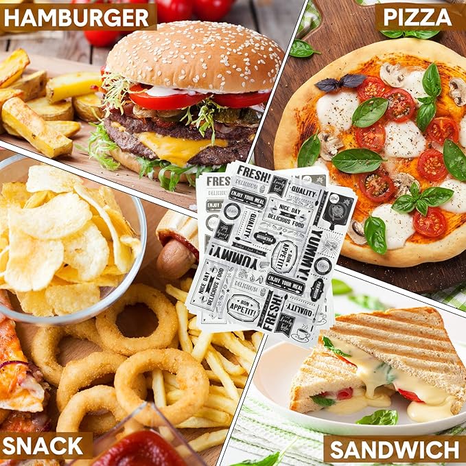 Seajan 13x15.8 Inch Newsprint Wax Paper Sheets Newspaper Theme Food Basket Liners Grease Resistant Paper Waterproof Sandwich Wrapping Paper Bakery Tissue for Hamburger Baking Kitchen Picnic (400 Pcs)