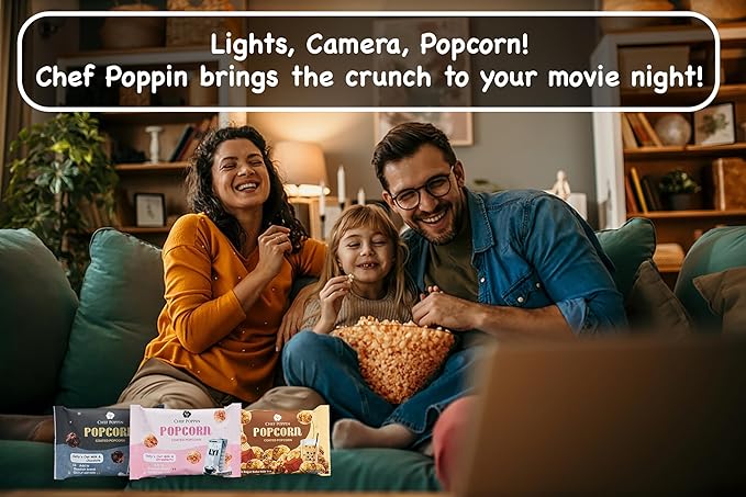 CHEF POPPIN Asian-Style Gourmet Flavored Popcorn, Non-GMO Corn, All Natural, Oatly's Oatmilk & Strawberry 120g, 4.23 oz