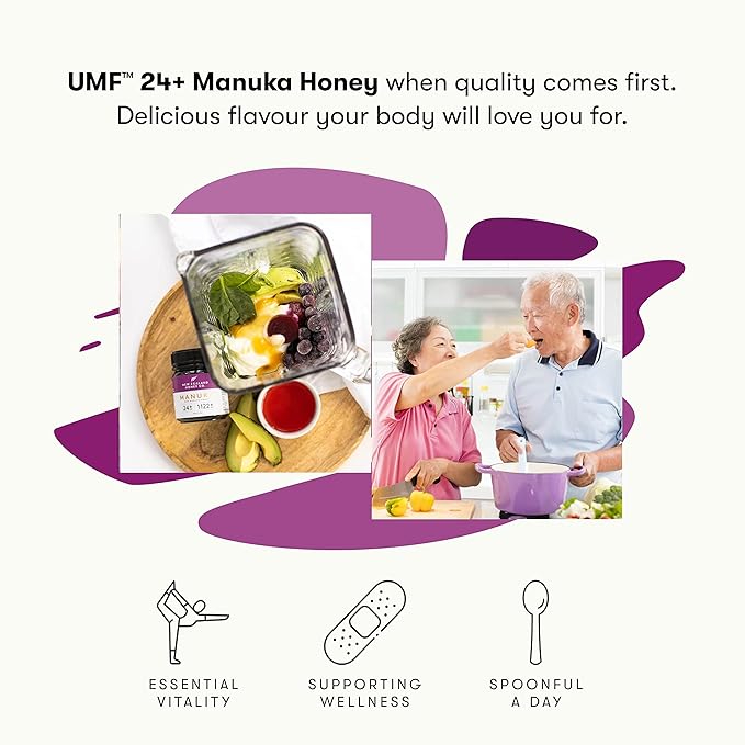 New Zealand Honey Co. Raw Manuka Honey UMF 24+ / MGO 1122+, UMF Certified / 8.8oz