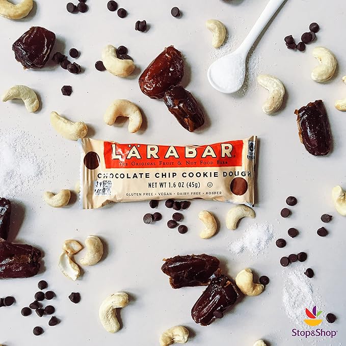Larabar Chocolate Chip Cookie Dough, Gluten Free Fruit & Nut Bar, 18 Ct