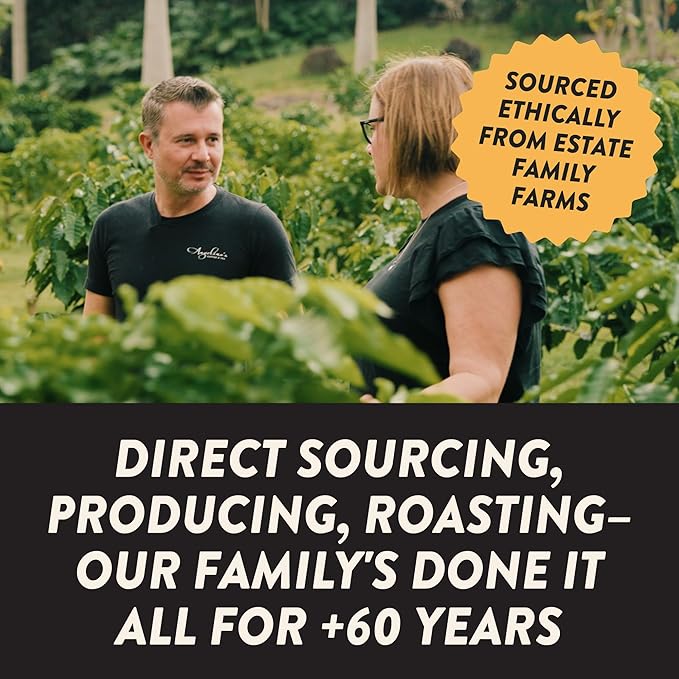 Angelino's Coffee Hawaiian Coffee Ground - Medium Roast Hawaiian Blend with Chocolaty Notes & Floral Undertones, 12oz - Premium Coffee Beans Ground for Freshness