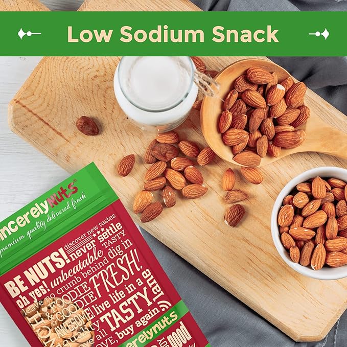 Sincerely Nuts Roasted Whole Unsalted Almonds No Shell - 3Lb Bag - Incredibly Tasty - Sealed for Freshness - Healthy Nutrients