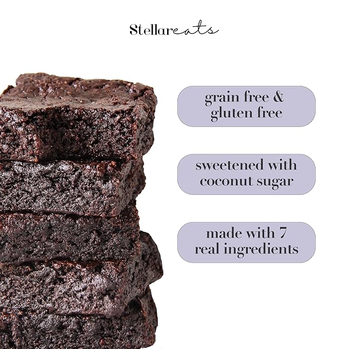 Stellar Eats Grain?멑ree Fudge Brownie Baking Mix | Gluten?멑ree, Dairy?멑ree, Plant?멊ased, Paleo?멑riendly, Naturally Sweetened with Coconut Sugar | Almond Flour-Based | 10.4 oz | 1 Pack