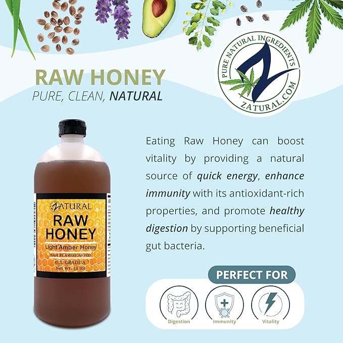Honey Raw Fresh Air Idaho Grade A Light Amber Honey (3 Pound)
