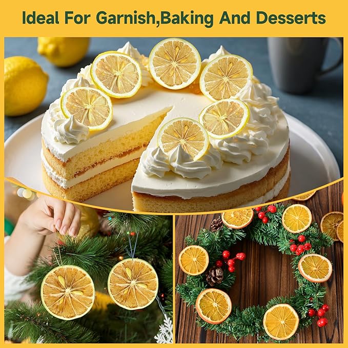 3-Pack Dehydrated ORANGE,LEMON & LIME,9oz total,Premium Craft Cocktail Garnish With10 Pcs Drink Umbrellas Picks And 1 Fruit Clips,for Tea, Beverages, and More Craft Cocktail Home Mixologist,Bartender Garnishes Dried Fruit