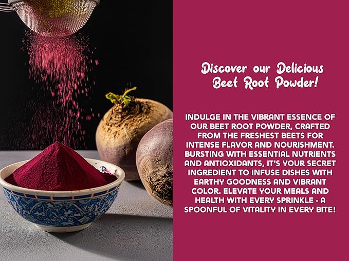 Ancient Roots Beet Root Powder - Freeze - Dried, All-Natural, No Sugar Added, Heart Health Support, Help Boost Stamina Naturally, Natural Food Coloring, Beets, Bulk Size 10.5 Ounces (75 Servings)