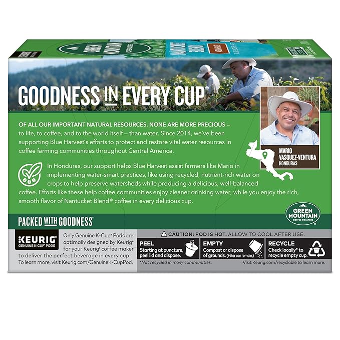 Green Mountain Coffee Roasters Nantucket Blend, Keurig Single Serve K-Cup Pods, Medium Roast Coffee, 60 Count, (6 Packs of 10)