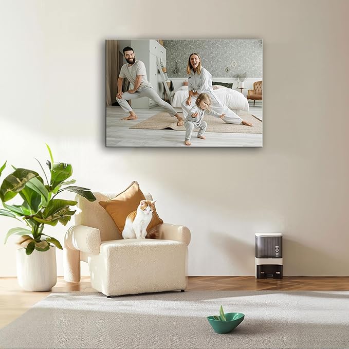 Hoopwarte Custom Canvas Prints with your Photos Framed Wall Art-Personalized Printing Photo to Canvas - Home Decor Gifts - Ready to Hang (36L?쐘24W 90x60cm)