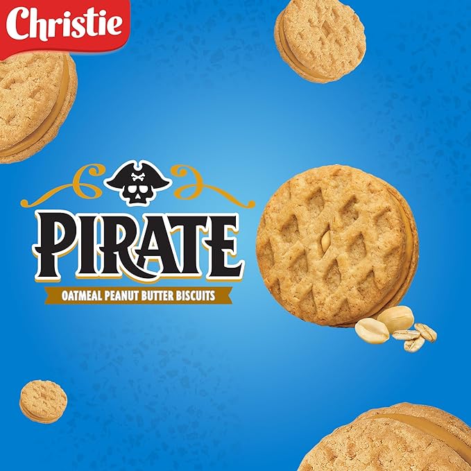 Christie Peek Freans Pirate Peanut Butter Oatmeal Cookies, 300g/10.6 oz., {Imported from Canada}