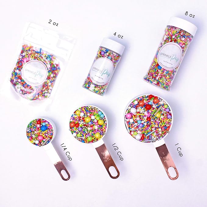 Sprinkle Pop Happy Halloween Sprinkles Mix| Bright Orange White Black Confetti Sprinkle with Pumpkins Ghosts Bats| Sprinkles Made in USA for Decorating Cakes Cupcakes Donuts Cookies Brownies, 4oz