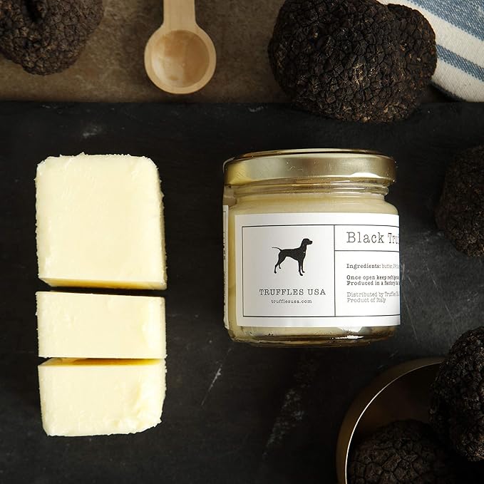 TRUFFLES USA Black Truffle Butter 2.82 oz Jar - Imported from Italy ??Unique Gourmet Recipe Made with Natural Italian Ingredients - A Rich Delicacy Known as the Diamond of the Kitchen