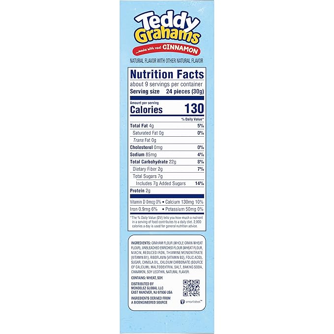 TEDDY GRAHAMS Cinnamon Graham Snacks, Bulk Kids Snacks, 6 - 10 oz Boxes