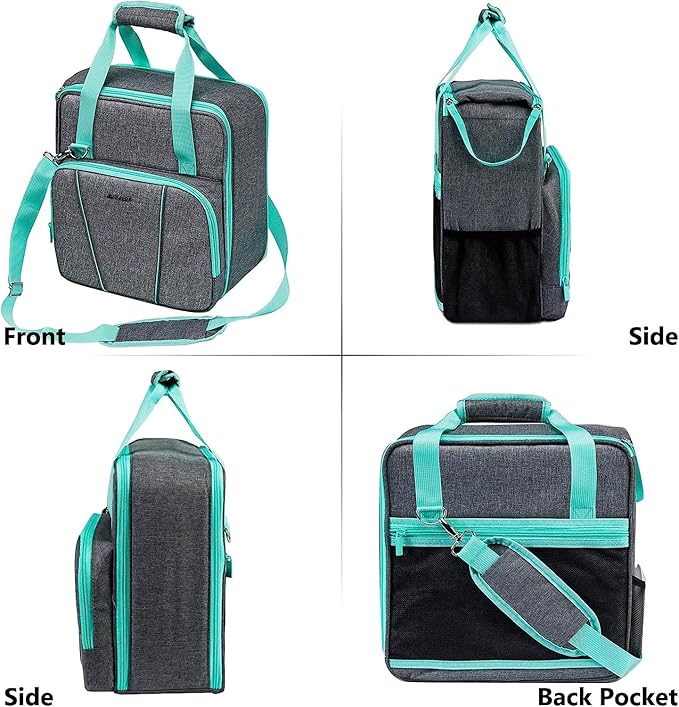 BAGSPRITE Travel Coffee Maker Bag for Keurig K-Slim, Single Serve Coffee Brewer Carrying Case, Portable Travel Coffee Maker Storage Case with Pockets for K-Cup Pods (Full Open Design Patent Pending)