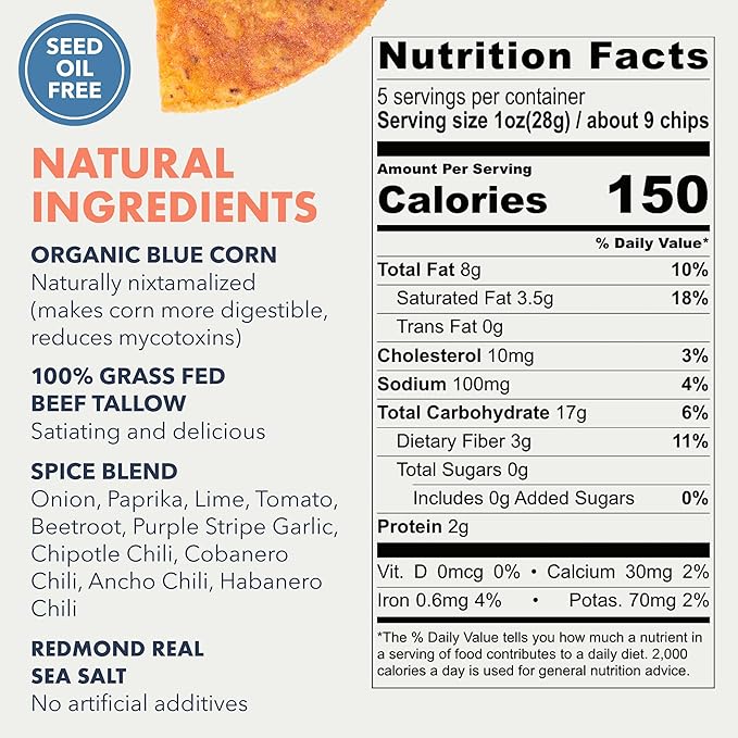 MASA Chips - Cobanero Tortilla Chips - Handmade Corn Tortillas - Spicy Chips & Snacks - Naturally Grown Yellow Corn, Made with Grass Fed Tallow, Sea Salt, Chili- 6 Pack 5 Ounce Each