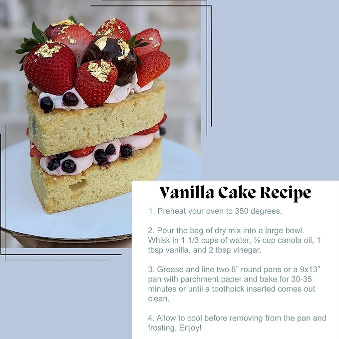 To Your Health Bakery Gluten Free (GF) Vanilla Cake Mix - Organic, Non-GMO, Top 8 Allergen Free