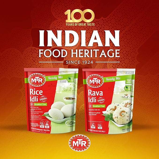 MTR Instant Assorted Mix - Ready to Cook Authentic Indian Breakfast, Lunch, Dinner or Snack Meal - No Added Preservatives - A Quick & Easy Recipe Suitable for Vegetarians - (Idli Mixes, Pack of 2)