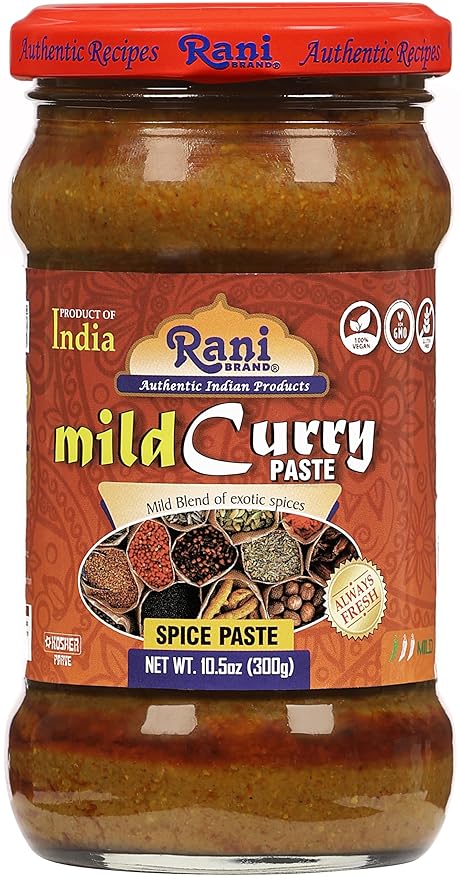 Rani Curry Paste MILD (Spice Paste) 10.5oz (300g) Glass Jar, Pack of 5+1 FREE ~ No Colors | All Natural | NON-GMO | Vegan | Gluten Free | Indian Origin